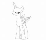 Alicorn Mlp Coloring sketch template
