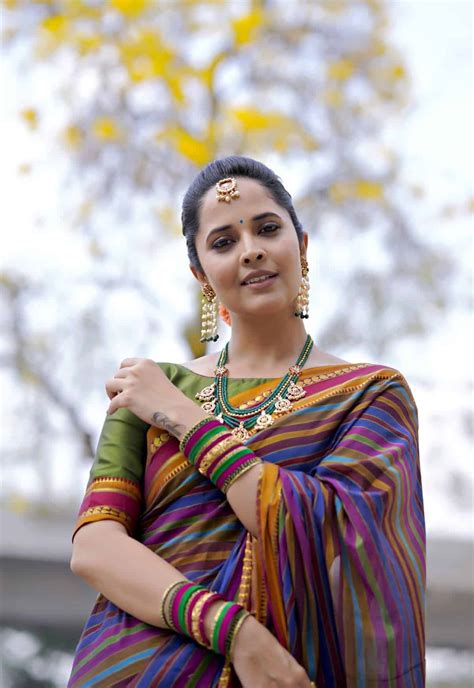 Anasuya S Traditional Saree Look
