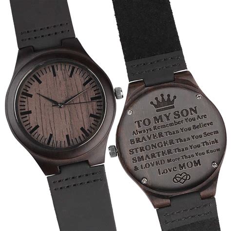 engraved watches for son engraved to my son love mom unique t from mom to sons watch