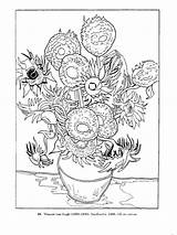 Van Gogh Coloring Dover Color Paintings Flower Own Great Pages Flowers sketch template