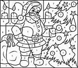 Number Coloring Pages Santa Printable Christmas Color Sheets Claus Hard Printables Numbers Colour Activity Coloritbynumbers Kids Colouring Adults Adult Colors sketch template