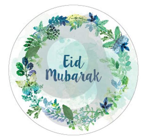 printable eid mubarak floral stickers tags cupcake toppers etsy