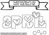 Coloring Name Pages Print Make Own Names Create April Says Girls Color Printable Colouring Kids Getcolorings Generator Popular Template Getdrawings sketch template