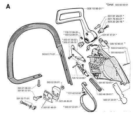 jonsered    chainsaw chain brake spare parts diagram
