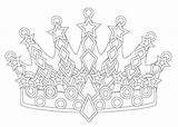 Coloring Pages Adult Crowns Jewel Princess Crown Comment Sheets Visit Colouring Logged Must Post Color sketch template