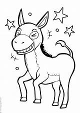 Esel Coloring4free Imprimir Donkey Burros 1315 sketch template