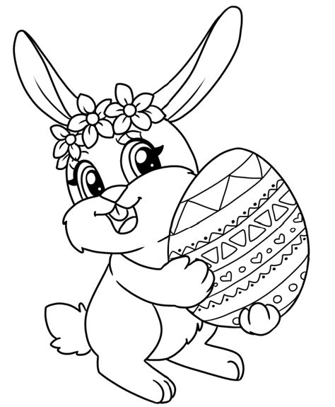 easter bunny  printable coloring pages