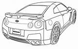 Gtr Nissan Drawing Skyline R35 Car Line Draw Carro Da Carros Getdrawings Gt Truck sketch template