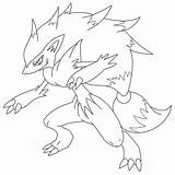 Pokemon Zoroark Line Deviantart Coloring Drawings Pages Colouring 2010 Choose Board sketch template