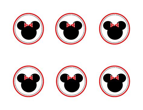 printable minnie mouse cake topper template