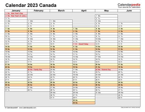 canada calendar   printable word templates