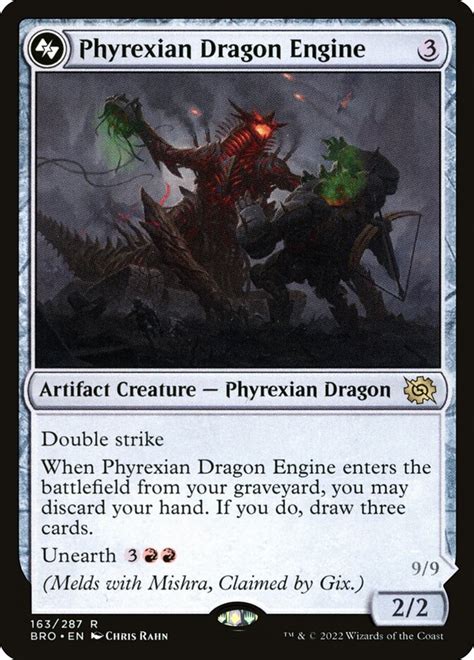 phyrexian dragon engine  brothers war bro  scryfall