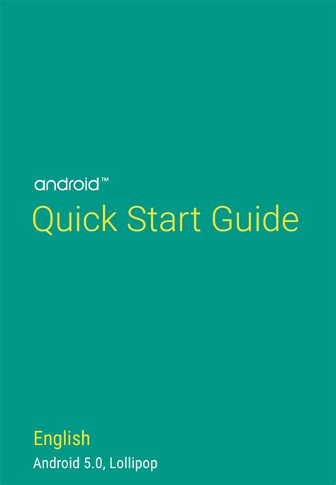 google publishes  android  lollipop quick start guide