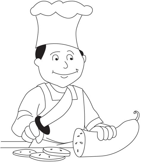 chef coloring page   chef coloring page  kids
