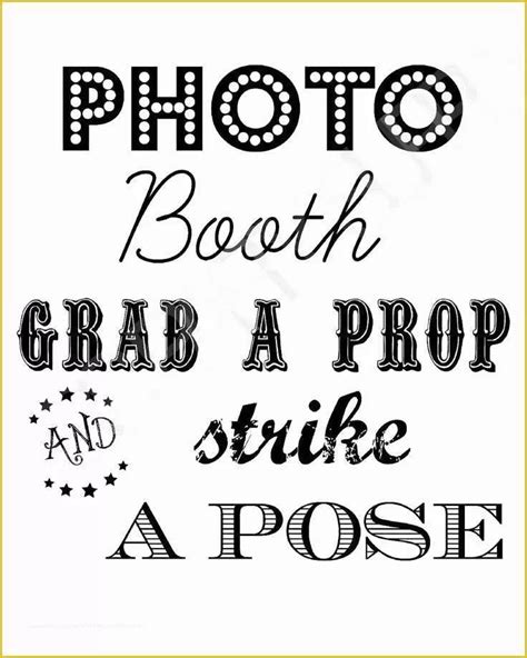 free printable photo booth sign template of 25 best ideas about booth