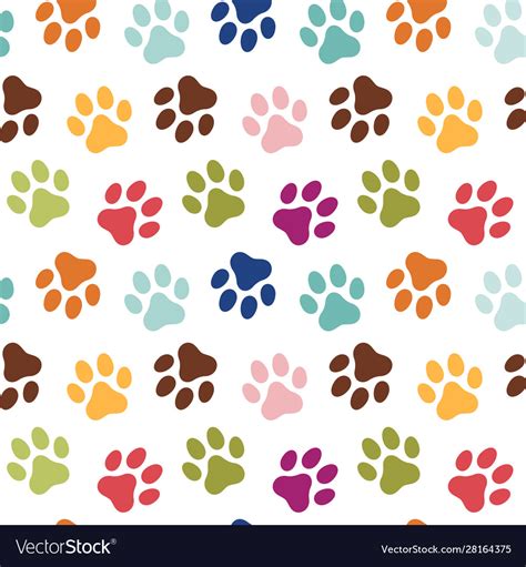 dogs paw prints seamless pattern royalty  vector image