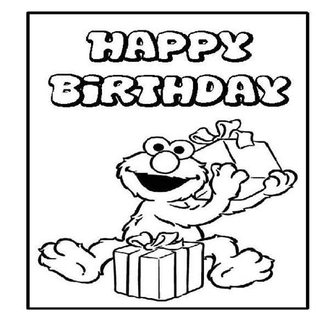 coloring pages elmo birthday pictures  coloring pages sesame