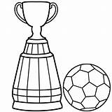 Soccer Coloring Ball Pages Cup Trophy Colouring Football Drawing Printable Easy Soccerball Print Color Kids Clipart Trophies Getdrawings Getcolorings Adults sketch template