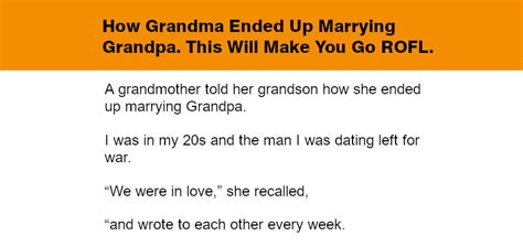How Grandma Ended Up Marrying Grandpa