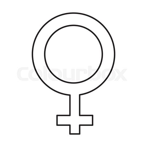female gender symbol stock vector colourbox