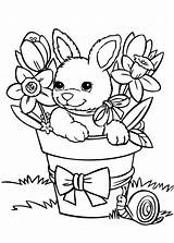 Rabbit Bunnies Colorare Conigli Coloriage Lapin Vaso Kaninchen Mignion Justcolor Enfant Coelho Mignon Parmis Fleurs Amuse Ausmalbilder Coniglietti Pianetabambini Ausmalen sketch template