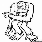 Yeti Bigfoot Sasquatch Pinta Coloringhome Insertion Codes sketch template