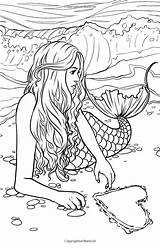 Coloring Mermaid Pages Printable Adults Adult Colouring Advanced Book Fairy Sheets Fantasy Kids Selina Mystical Mermaids Color Fenech Books Printables sketch template