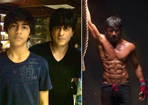 shah rukh khan worked out like his son aryan for eight pack abs