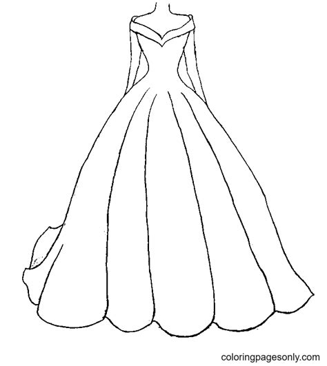 beautiful girl dress coloring page  printable coloring pages