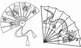 Coloring Pages Fan Chinese Japanese Japan Electric Color Fans Japon Coloriage Printable Drawing Therapy Cherry Getcolorings Japonais Clipart Blossom Coloriages sketch template
