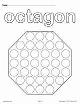 Dot Octagon Shapes Coloring Bingo Printable Pages Shape Printables Worksheets Dauber Toddlers Worksheet Preschool Preschoolers Paint Dots Painting Tracing Activities sketch template