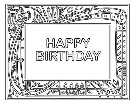 happy birthday coloring greeting card photographic print