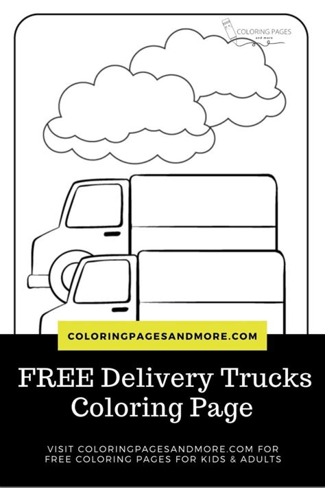 delivery trucks coloring page coloring pages