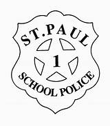 Badge Police Coloring Sheriff Pages School St Paul Badges Color Clipart Kinder Popular Kids Getcolorings Coloringhome Library Cliparts Emblem sketch template