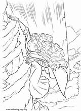 Coloring Merida Brave Cliff Pages Coloriage Rebelle Climbing Movie Disney Princess Kids Colouring Popular Movies Imprimer Dessin Printable Colorier 58kb sketch template
