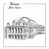 Vienna Sketch Opera Wiener Staatsoper House State Austria Vector Drawn Hand Illustration Stock Line Preview Shutterstock Fotosearch sketch template
