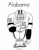 Alabama Coloring Pages Football Getcolorings sketch template