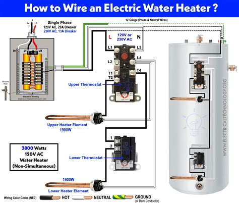 electric water heater wiring diagram reliant