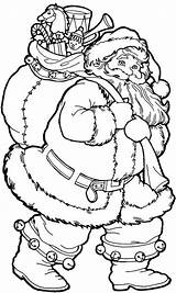 Santa Coloring Christmas Pages Claus Getdrawings sketch template