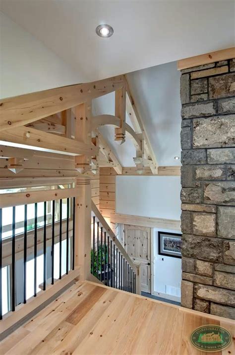 pin  vadim kovalyov  timber frame home construction cabin interiors timber beams