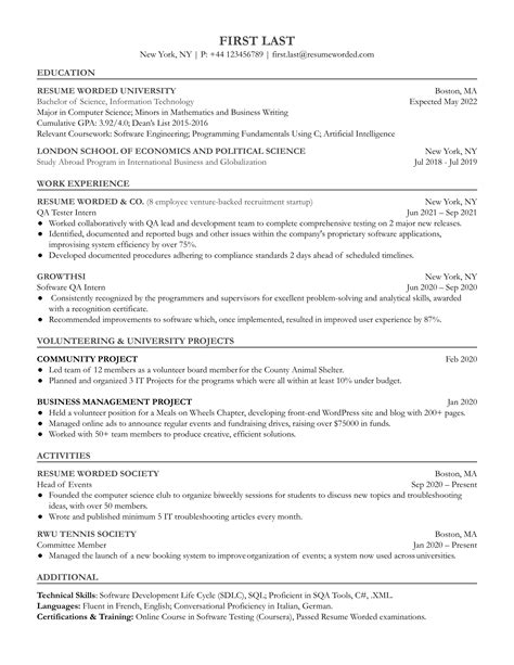 qa automation resume   guide   resume examples images