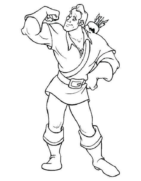 gaston coloring page images