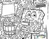 Spongebob Coloring Pages Squarepants Printable Bob Sponge Color He Krusty Krab Named Works Restaurant sketch template