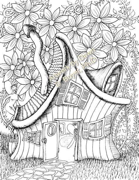 fairy houses  fairy doors vol    individual coloring etsy