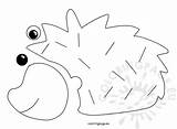 Hedgehog Espinho Porco Preschool Feltro Book Quiet Coloringpage sketch template