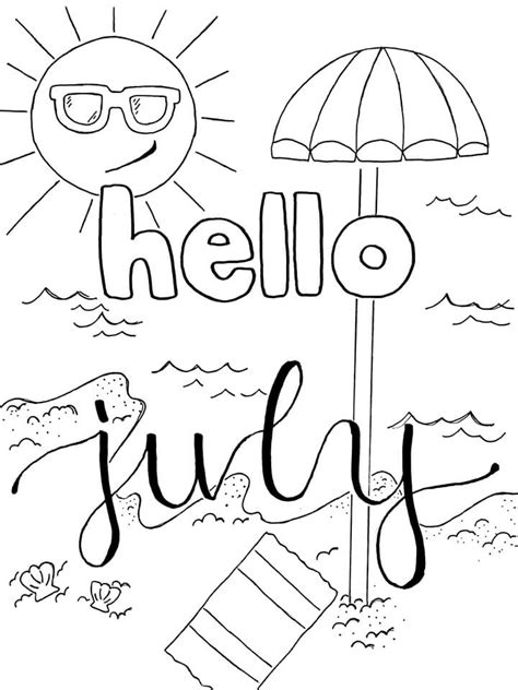 july coloring pages
