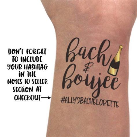 Bach And Boujee Tattoos Bride And Boujee Bach And Boozy Etsy Bad