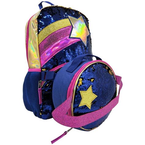 Nyc Sequin Space Backpack And Lunch Box Set Big W