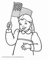 Coloring July Pages Flag 4th Fourth Kids Independence American Girl Print Usa Printable Color Sheets Waving Clipart Honkingdonkey Activities Printables sketch template