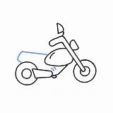 Motorcycle Drawing Draw Sketch Wheel Easy Step Body Indicate Finish Lines Short Some Add sketch template